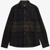 Barbour Woodlane Brushed Check Overshirt In Shadow Classic Tartan