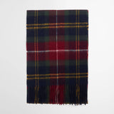 Barbour Wool Cashmere Scarf In Winterberry Tartan