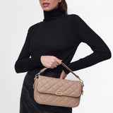 Barbour International Soho Quilted Crossbody Bag In Camel