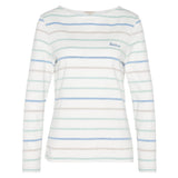Barbour Hawkins Striped Long-Sleeved T-Shirt In Cloud Stripe