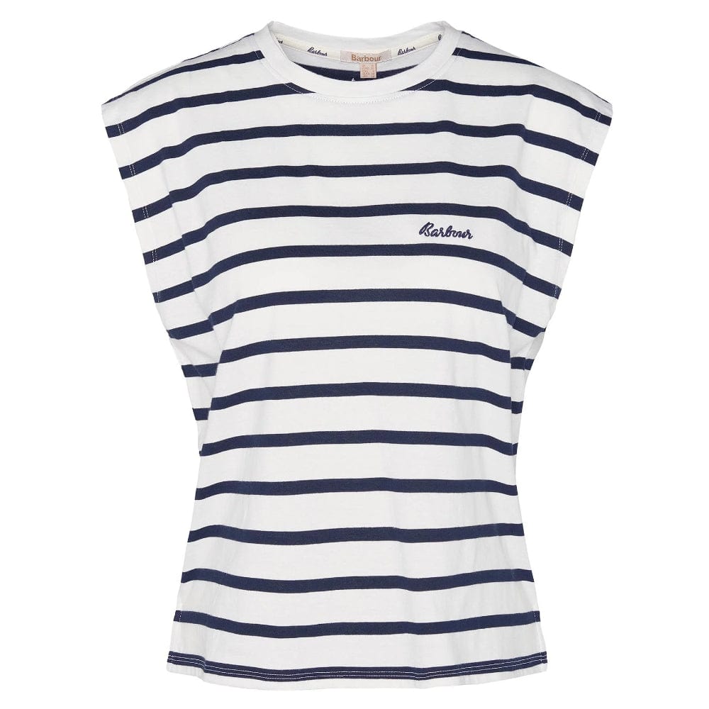 Barbour Madelyn Striped T-Shirt In Navy Stripe