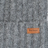 Barbour Saltburn Beanie And Tartan Scarf Set in Grey Rose