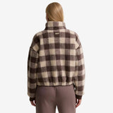 Barbour International Amaya Check Fleece In Truffle Multi