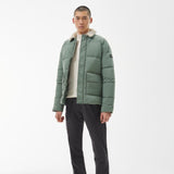 Barbour International Auther Deck Quilted Jacket in Agave Green