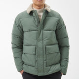 Barbour International Auther Deck Quilted Jacket in Agave Green