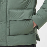 Barbour International Auther Deck Quilted Jacket in Agave Green