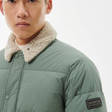 Barbour International Auther Deck Quilted Jacket in Agave Green