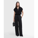 Barbour International Clara Relaxed Wide-leg Trousers In Black