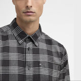 Barbour International Heanes Waffle Check Long-Sleeved Shirt In Black