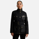Barbour International Heritage Waxed Jacket In Black