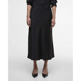 Barbour International Kaia Satin Midi Skirt In Black