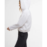 Barbour International Lola Fleece Hoodie In Off White