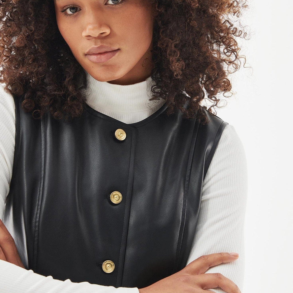 barbour leather dress Barbour MINI DRESS - Jumper dress - black