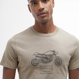 Barbour International Morley Graphic T- Shirt In Concrete