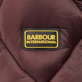 Barbour International Napier Quilted Jacket in Black Cherry