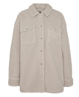 Barbour International Peyton Fleece Overshirt In Silver Cloud