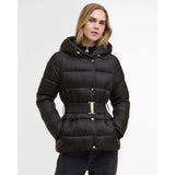 Barbour International Short Track Line Puffer Jacket In Black