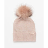 Barbour International Sparkle Beanie & Scarf Set in Pink