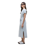 Barbour International Whitson Midi Dress In Light Steel Blue