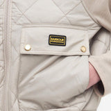 Barbour International Wilson Quilted Sweatshirt in Oat