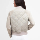 Barbour International Wilson Quilted Sweatshirt in Oat