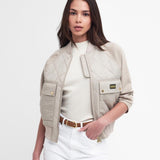 Barbour International Wilson Quilted Sweatshirt in Oat