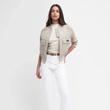 Barbour International Wilson Quilted Sweatshirt in Oat