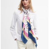 Barbour Dog Stripe Print Scarf In Multi