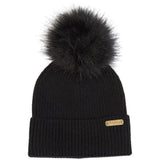 Barbour International Mallory Beanie And Windowpane Wrap Gift Set In Black