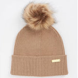 Barbour International Mallory Beanie And Windowpane Wrap Gift Set In Light Trench
