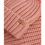Barbour Saltburn Beanie And Scarf Gift Set In Pink Rust