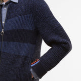 Paul Smith Loves Barbour Limited Edition Knitted Bomber Cardigan In Navy