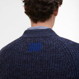 Paul Smith Loves Barbour Limited Edition Knitted Bomber Cardigan In Navy