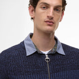 Paul Smith Loves Barbour Limited Edition Knitted Bomber Cardigan In Navy