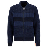 Paul Smith Loves Barbour Limited Edition Knitted Bomber Cardigan In Navy