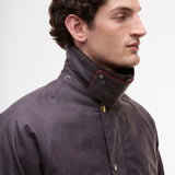 Paul Smith Loves Barbour Limited Edition Oversized Bedale Wax Jacket In Grey Lilac