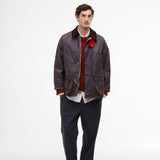 Paul Smith Loves Barbour Limited Edition Oversized Bedale Wax Jacket In Grey Lilac