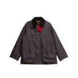 Paul Smith Loves Barbour Limited Edition Oversized Bedale Wax Jacket In Grey Lilac