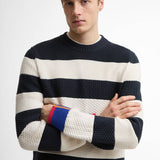 Paul Smith Loves Barbour Southwold Striped Crew Neck Jumper Ecru