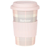 Barbour Tartan Travel Mug Pink Grey