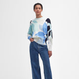 Barbour Nadia Floral Crew Neck Jumper In Multi