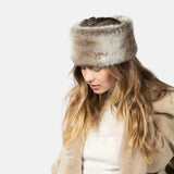 Barts Faux Fur Headband In Heather Brown