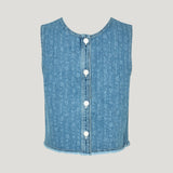 Baum Und Perfdgarten Madine Blouse in Denim Blue