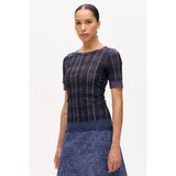 Baum Und Pferdgarten Juanita T-shirt In Navy Check