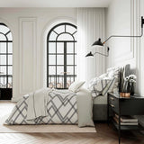 Bedeck of Belfast Emani Duvet Cover in Chalk/Charcoal