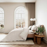 Bedeck Belfast Fine Linens 400 Thread Count Sateen Plain Dye in White