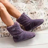 Bedroom Athletics Marilyn Classic Faux Fur Slipper Boot In Frosted Grape