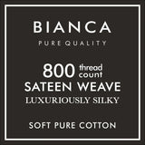 Bianca Bedding Luxury 800 Thread Count Cotton Sateen Duvet Cover Set with Pillowcases White