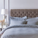 Bianca Fine Linens 200TC Cotton Sateen Stripe Silver Duvet Cover Set