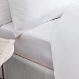 Bianca Fine Linens Cotton Sateen 400 Thread Count Fitted Sheet White